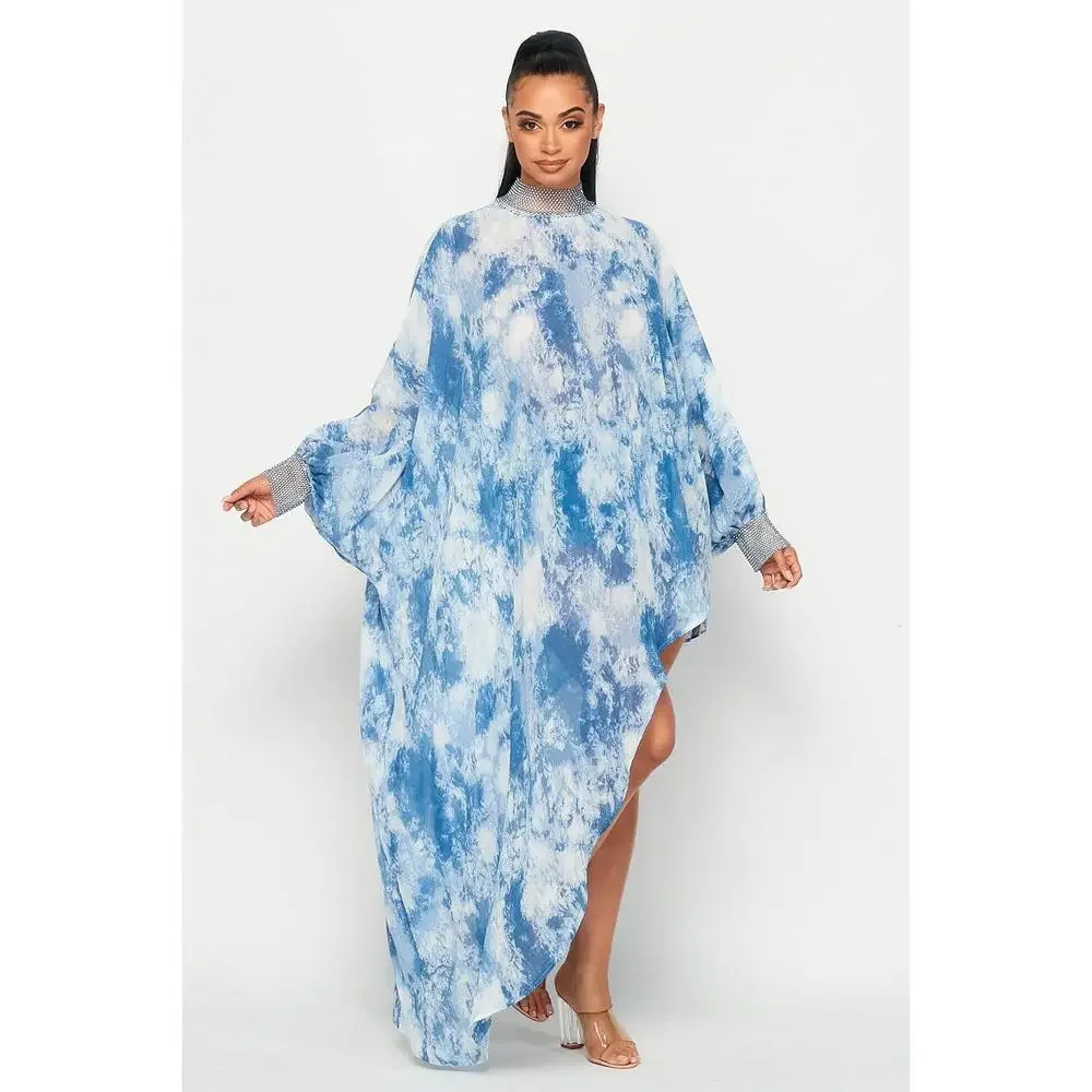 Empress Chiffon Top (BLUE TIE DYE) - Picture 5 of 5